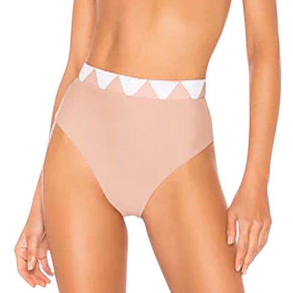 House of Harlow 1960 X Revolve Veda High Rise Tan Bikini Bottoms Small - Picture 5 of 5
